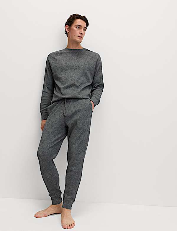 Pure Cotton Waffle Loungewear Sweatshirt