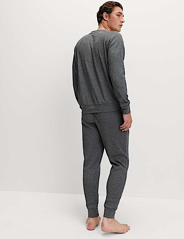 Pure Cotton Waffle Loungewear Sweatshirt