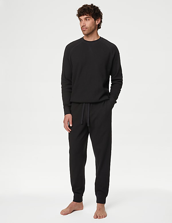 Pure Cotton Waffle Loungewear Sweatshirt