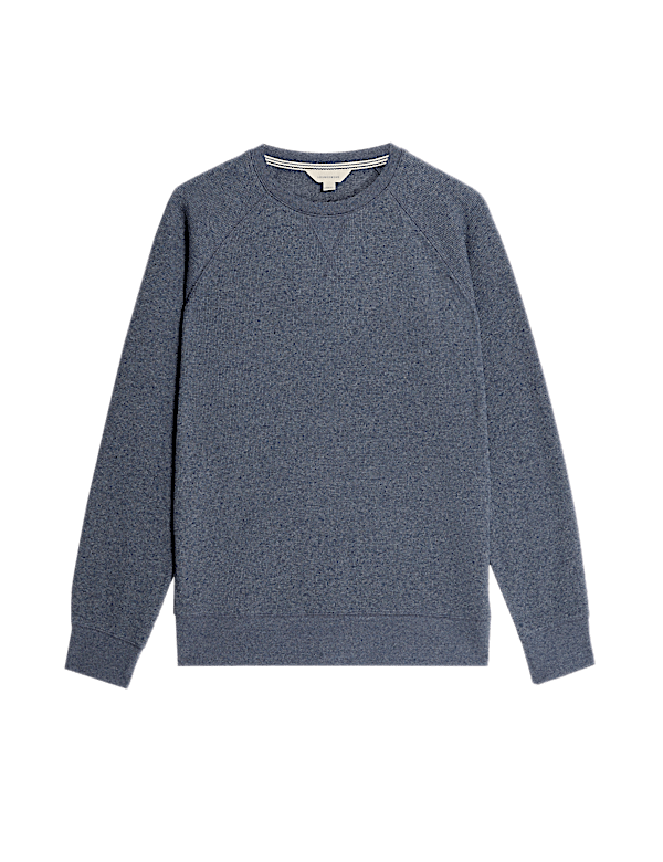 Pure Cotton Waffle Loungewear Sweatshirt