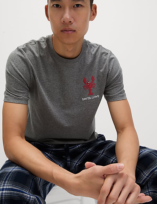 Pure Cotton Lobster Graphic Pyjama Top - AU
