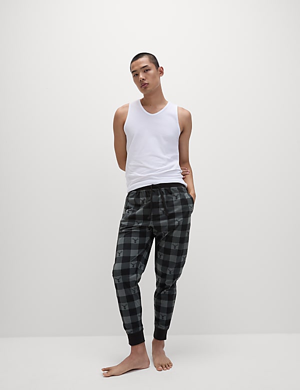 Cosy Checked Jogger Bottoms  - ID