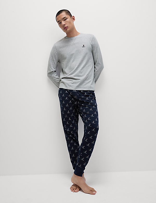 Pure Cotton Ski Print Pyjama Set - IL