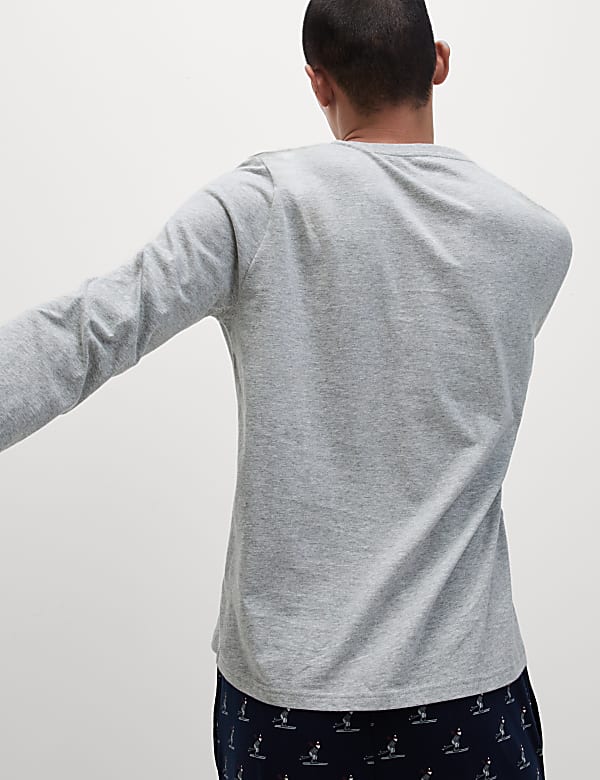 Pure Cotton Ski Print Pyjama Set - IL