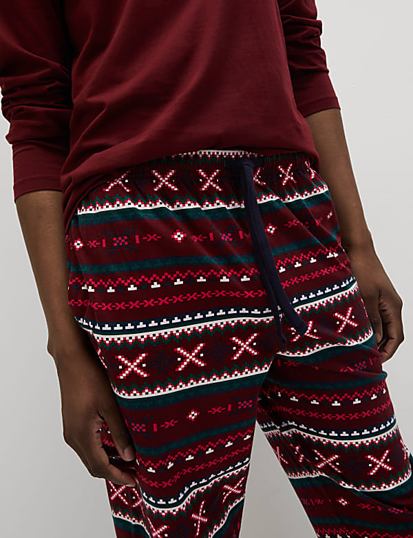 Pure Cotton Fair Isle Pyjama Set - FR