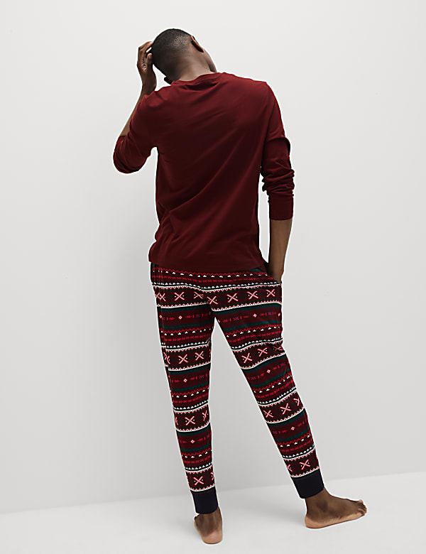 Pure Cotton Fair Isle Pyjama Set - FR