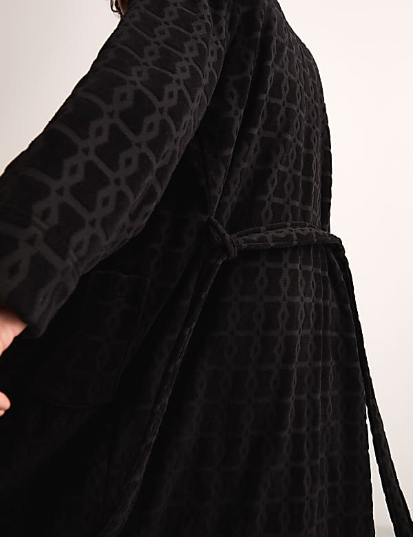 Pure Cotton Velour Dressing Gown - GR