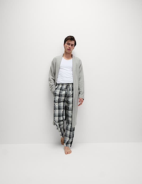 Robe de chambre légère 100 % coton à motif gaufré - CH