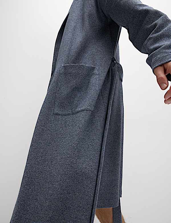 Pure Cotton Waffle Dressing Gown - BE