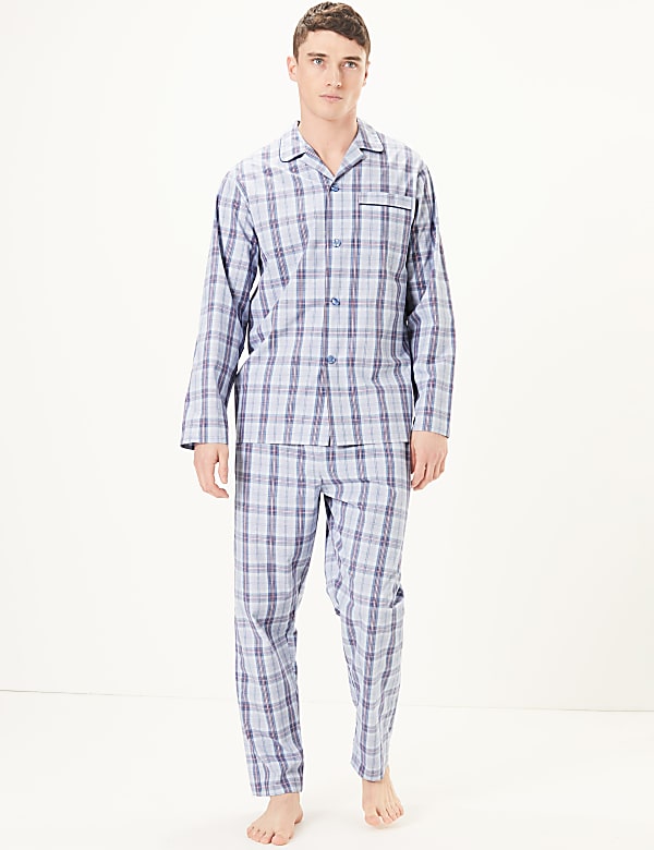 Pure Cotton Checked Pyjama Set