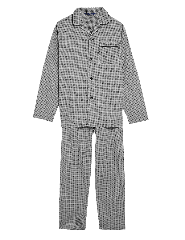 Pure Cotton Geometric Print Pyjama Set