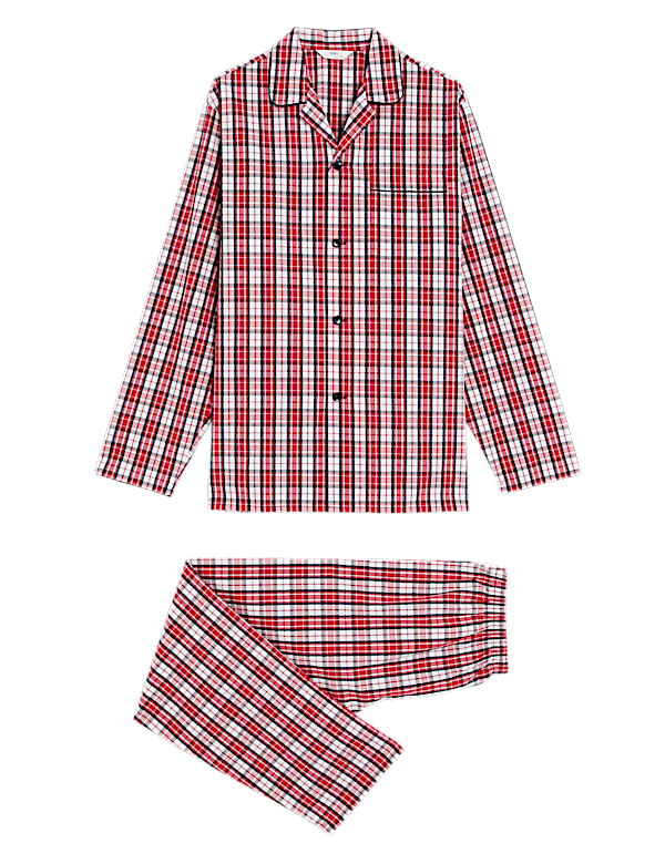 Pure Cotton Checked Pyjama Set