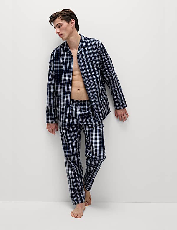 Pure Cotton Checked Pyjama Set - CA