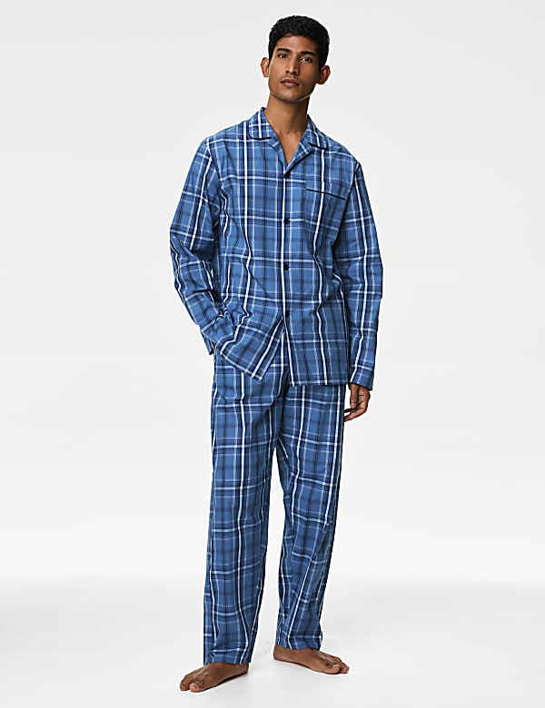 Pure Cotton Checked Pyjama Set - NO