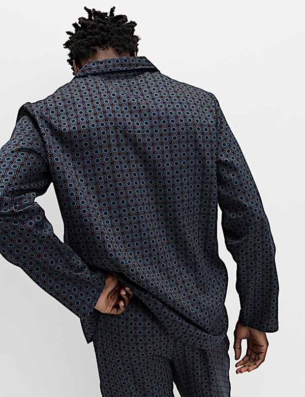 Pure Cotton Mosaic Print Pyjama Set - JE