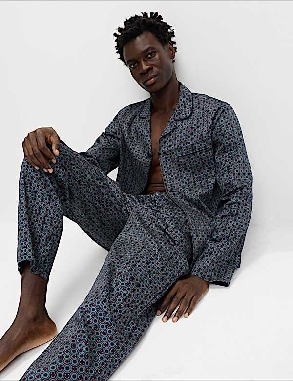 Pure Cotton Mosaic Print Pyjama Set - JE