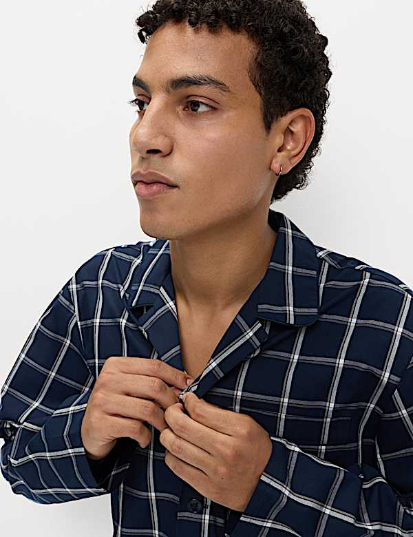 Pure Cotton Checked Pyjama Set