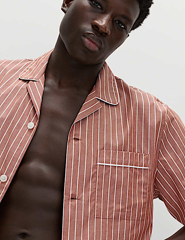 Pure Cotton Striped Pyjama Set - BE