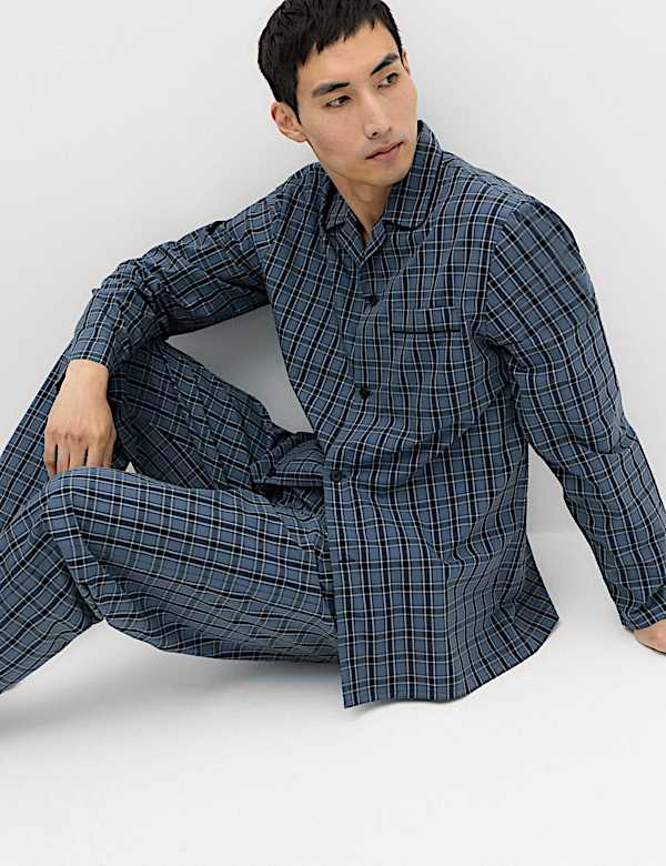 Pure Cotton Classic Checked Pyjama Set - HR