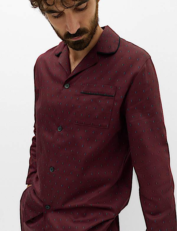Ensemble pyjama 100 % coton &agrave; imprim&eacute; foulard fleuri - CA