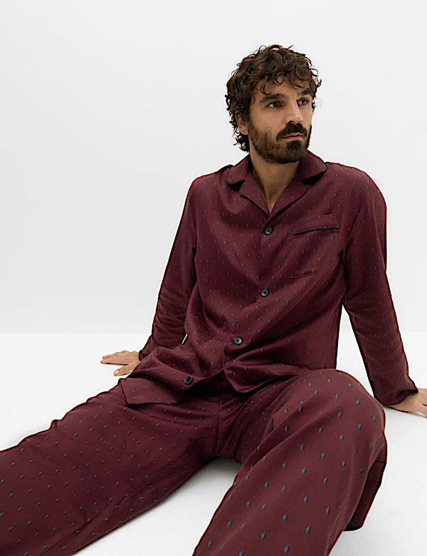 Ensemble pyjama 100 % coton &agrave; imprim&eacute; foulard fleuri - CA