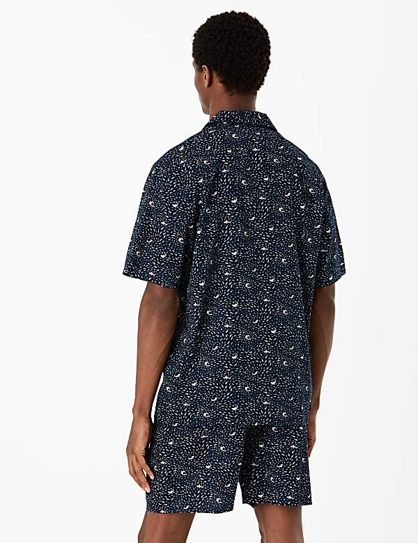 Pure Cotton Shark Print Pyjama Set