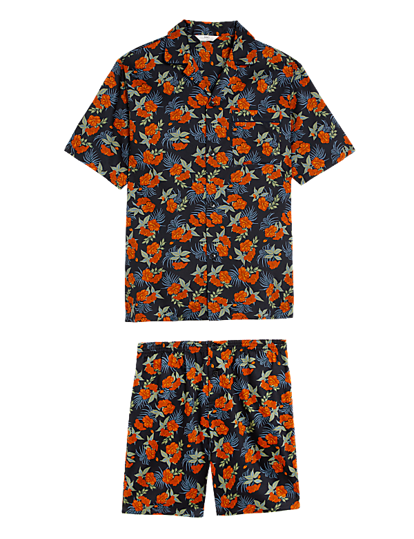 Pure Cotton Floral Print Pyjama Set