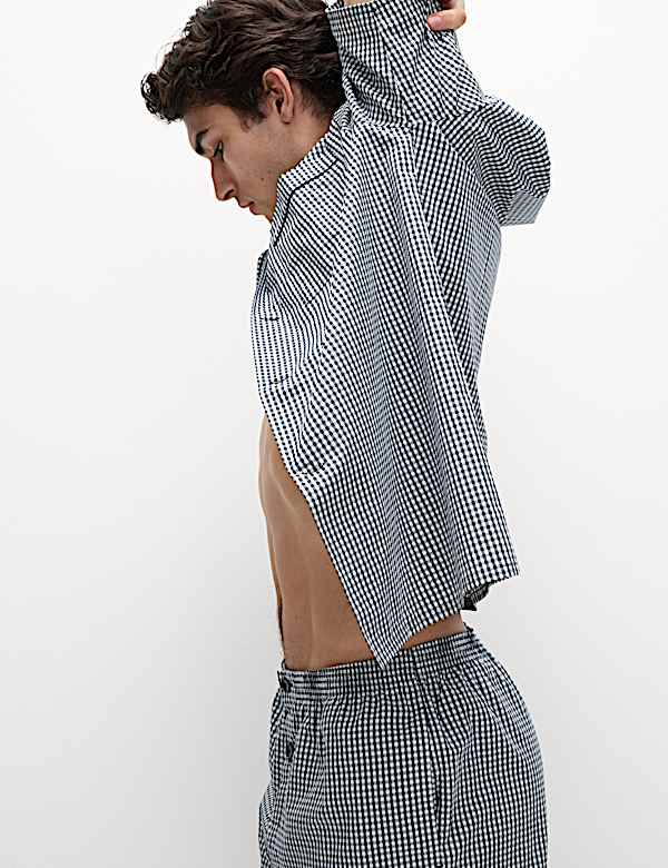Pure Cotton Checked Pyjama Set - VN