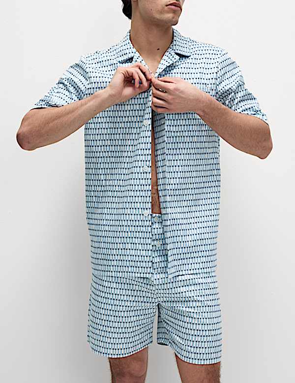 Pyjamaset van zuiver katoen met print - NL