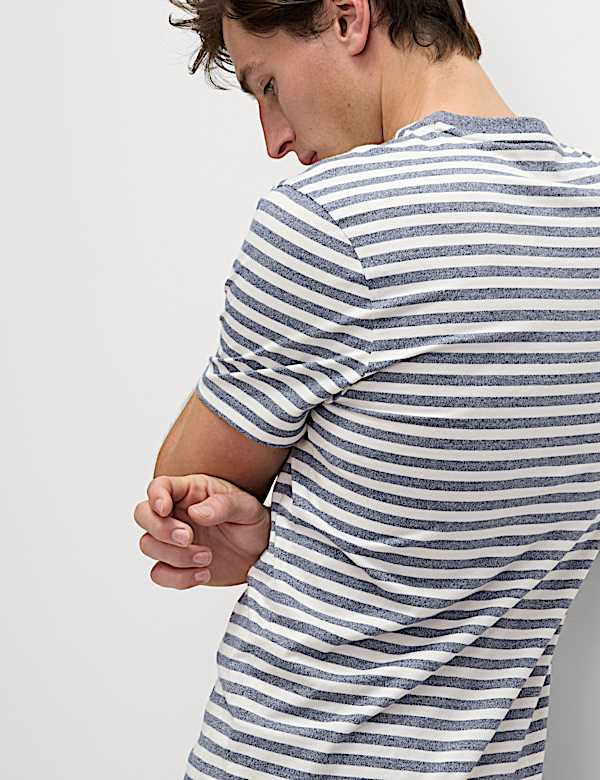 Pure Cotton Striped T-Shirt