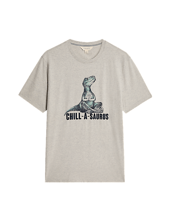 Pure Cotton Dinosaur Graphic Pyjama Top