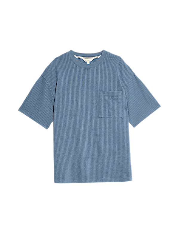 Cotton Rich Textured Loungewear Top