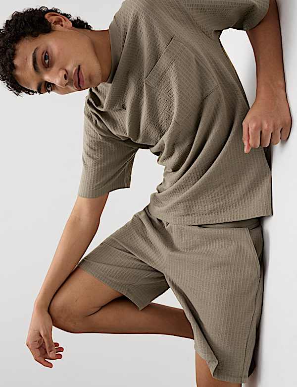 Cotton Rich Textured Loungewear Top