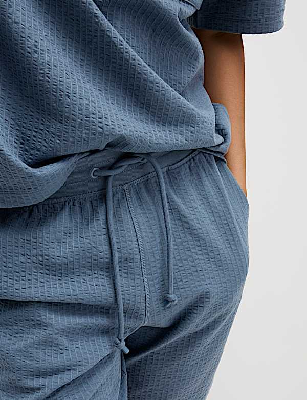 Cotton Rich Striped Lounge Shorts