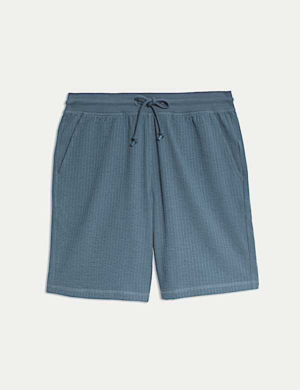 Cotton Rich Striped Lounge Shorts - JO