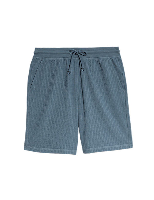 Cotton Rich Striped Lounge Shorts