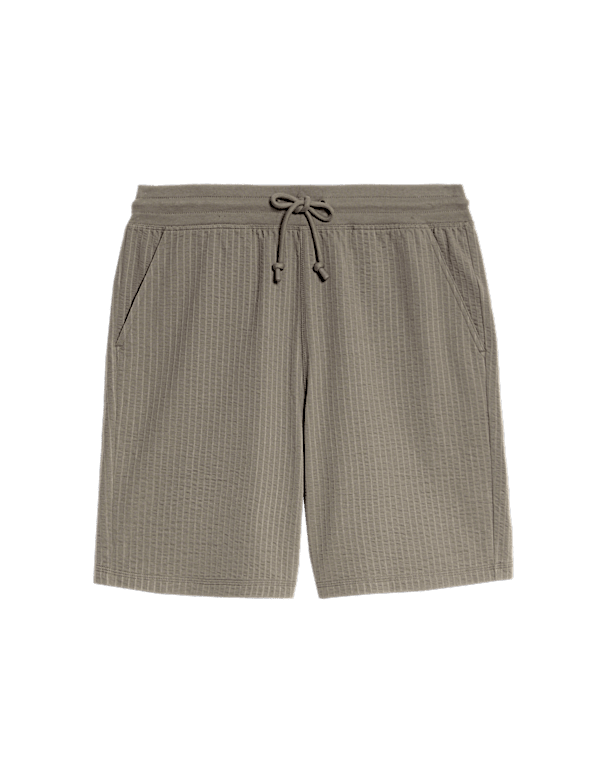 Cotton Rich Striped Lounge Shorts