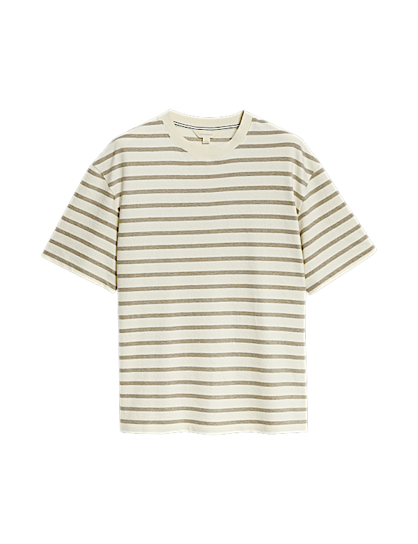 Pure Cotton Textured Striped Loungewear Top