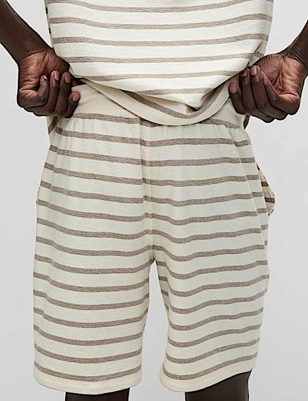 Pure Cotton Striped Shorts