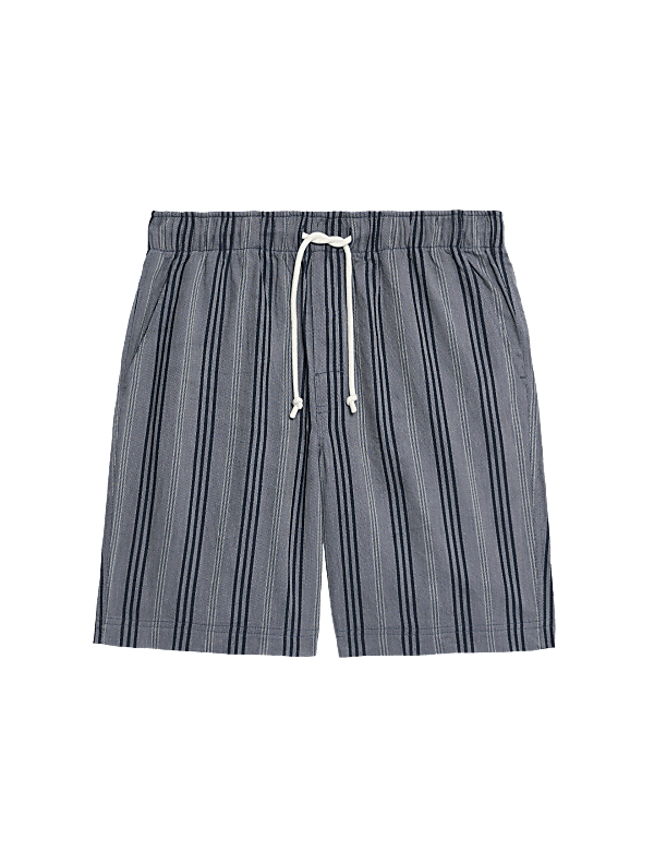 Pure Cotton Striped Loungewear Shorts
