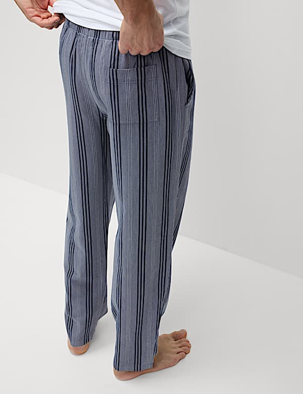 Pure Cotton Striped Loungewear Bottoms