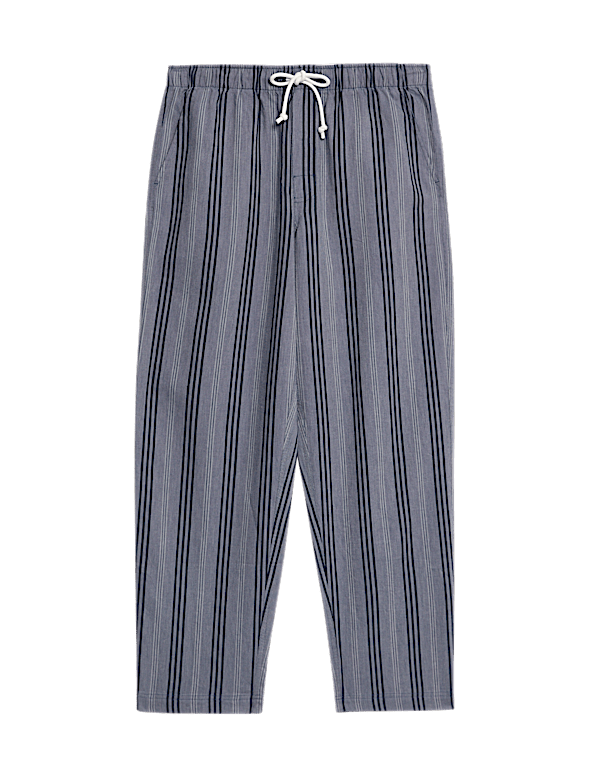 Pure Cotton Striped Loungewear Bottoms