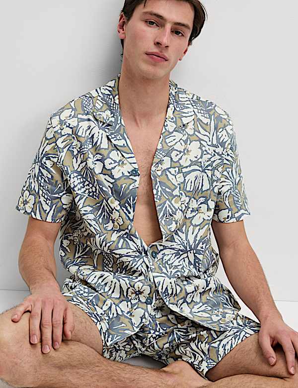 Pure Cotton Tropical Print Pyjama Set