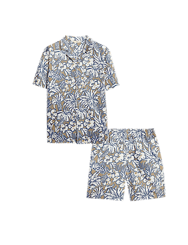 Pure Cotton Tropical Print Pyjama Set