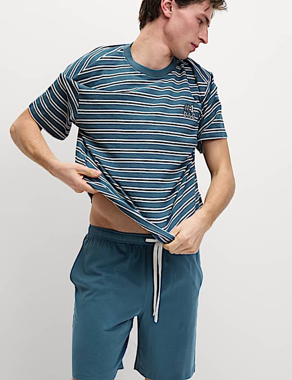 Pure Cotton Striped #1 Dad Pyjama Set