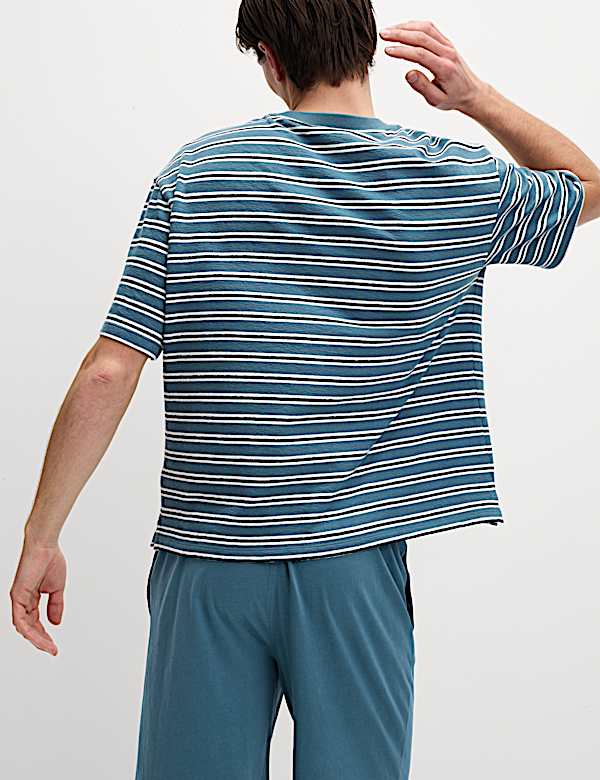 Pure Cotton Striped #1 Dad Pyjama Set