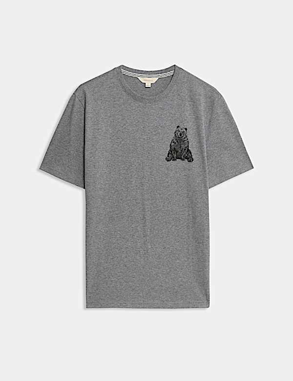 Pure Cotton Bear Graphic Loungewear T-Shirt - CZ