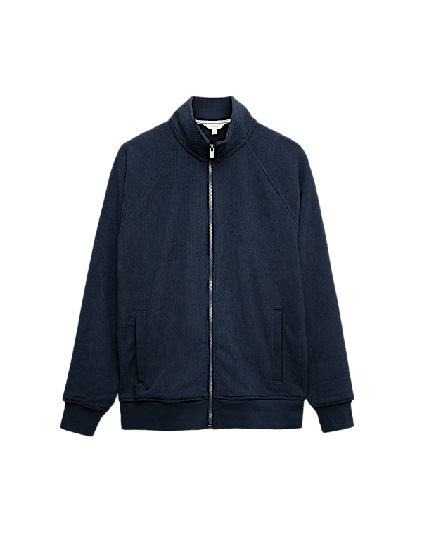 Fleece Zip Up Funnel Neck Loungewear Top