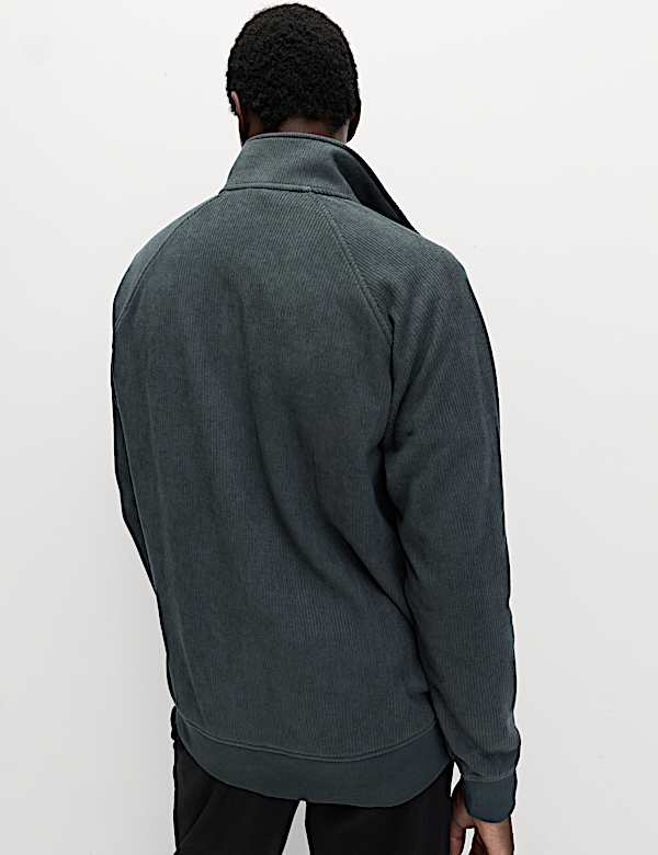 Fleece Zip Up Funnel Neck Loungewear Top