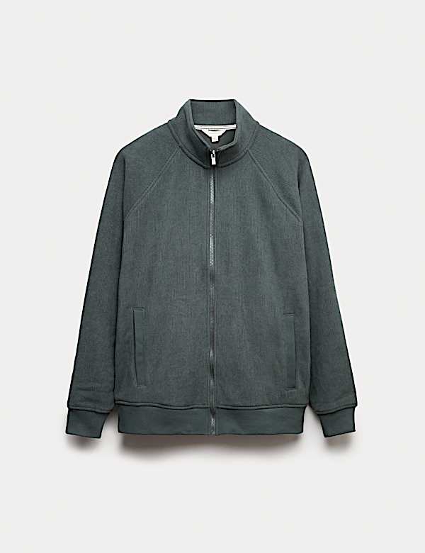 Φλις τοπ για το σπίτι με ψηλό γιακά και φερμουάρ - GR